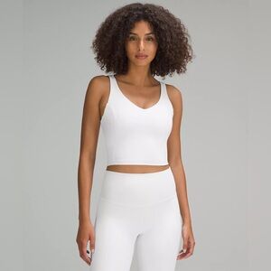 EUC $70 lululemon Align Tank Top Light Support C/D Cup 8 White Worn Once